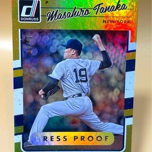 2017 Panini Donruss Gold Masahiro Tanaka Serial 59/99 New York Yankees Card #128